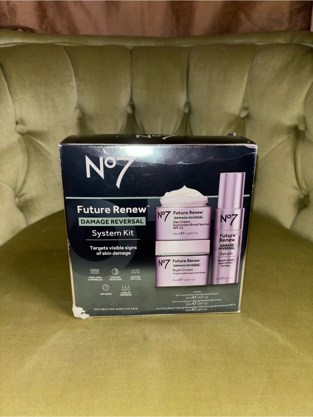 No7 Future Renew Damage Reversal System Kit-3 Pieces-EXP 09/2026-All Skin Types